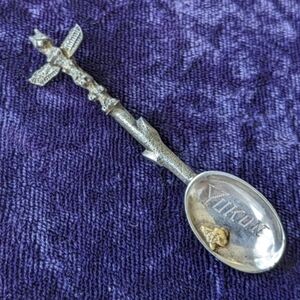 Solid 14K Gold Nugget On 925 Sterling Silver Pin Indigenous North West Totem Pol